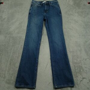 Habitual Jeans Womens 26 Blue Denim Straight Preppy Casual Cotton Blend